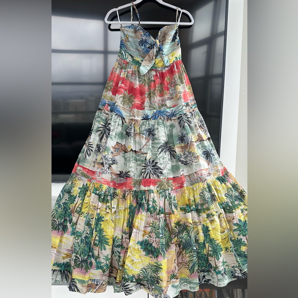 ❌SOLD❌ Zimmermann Juliette Tie Front Maxi Dress Spliced - Picture 8 of 11